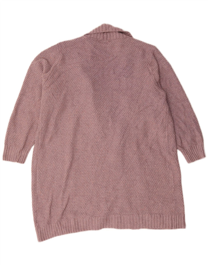 Autograph Pull Cardigan Ouvert pour Femme UK 18 XL Rose Polyester