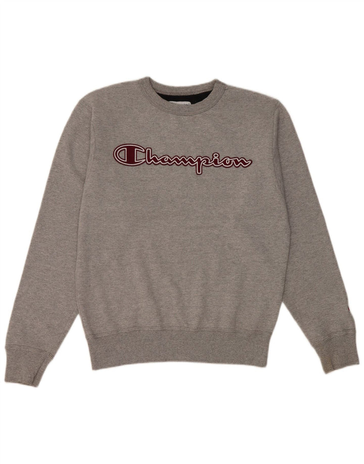 Champion Sweat-Shirt Graphique Homme Petit Gris Coton