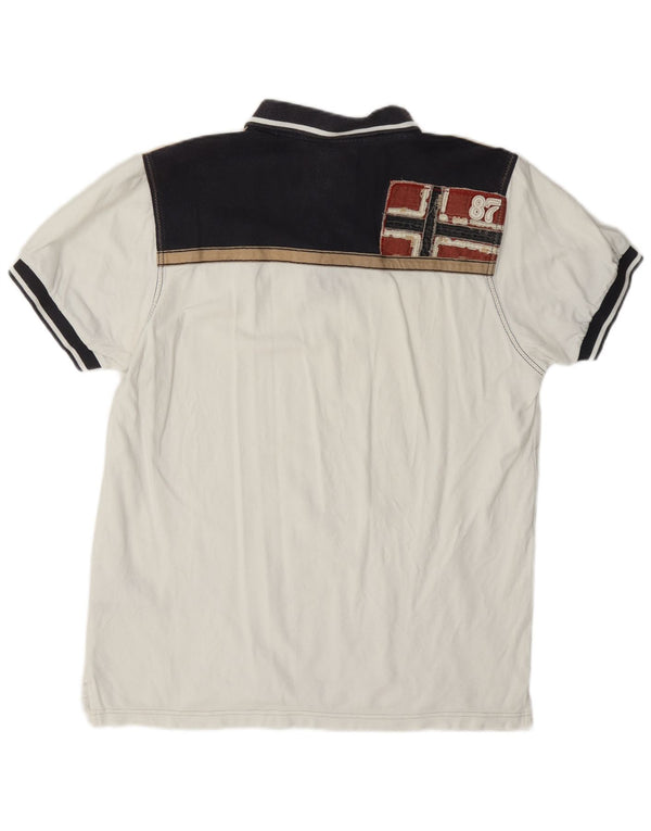 Napapijri Polo Geographic Graphic Rugby XL Homme Blanc Colorblock