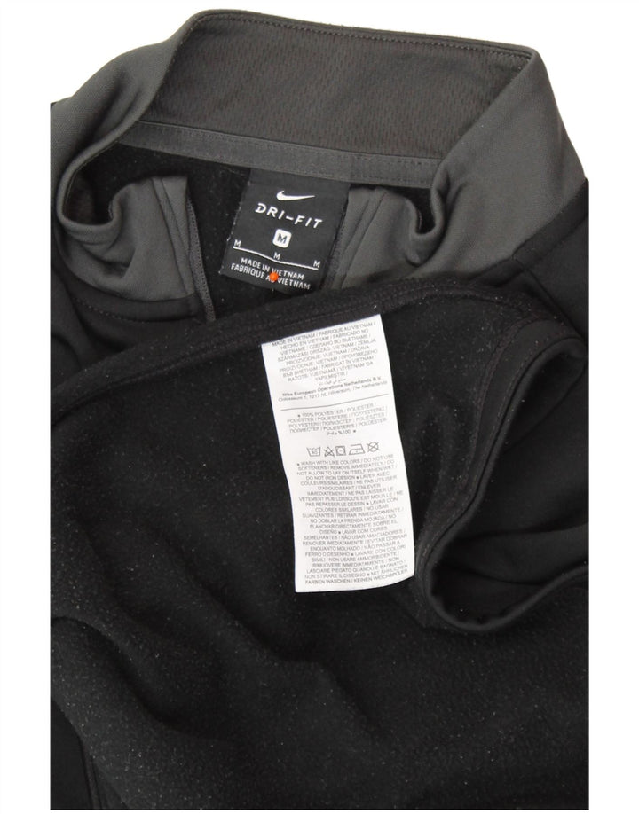 NIKE Haut de survêtement Dri Fit à col zippé pour homme Noir moyen Colourblock