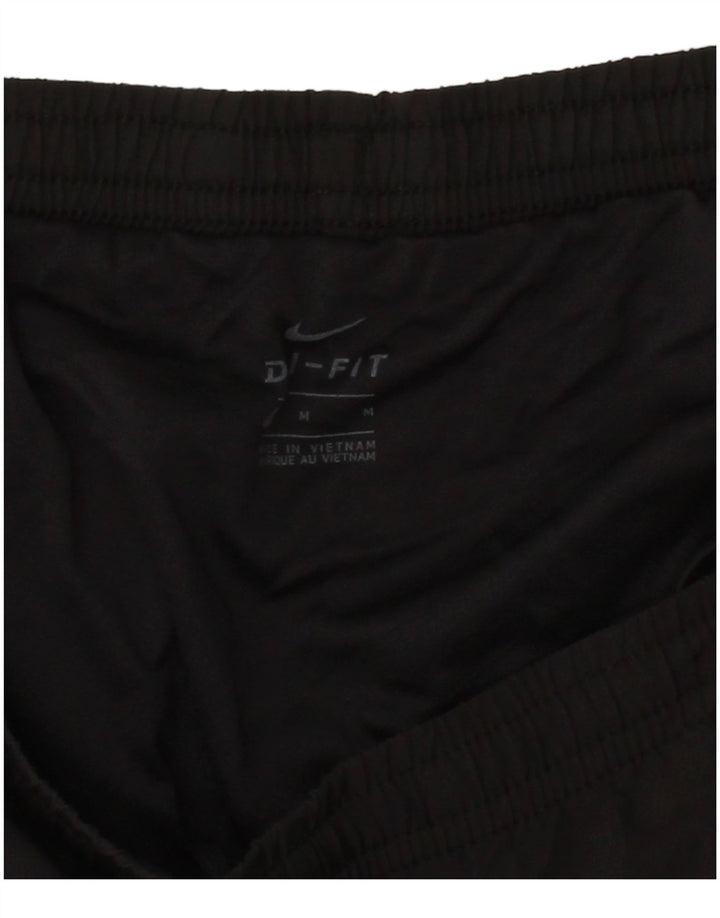 NIKE Womens Sport Shorts UK 14 Medium  Black Colourblock Polyester