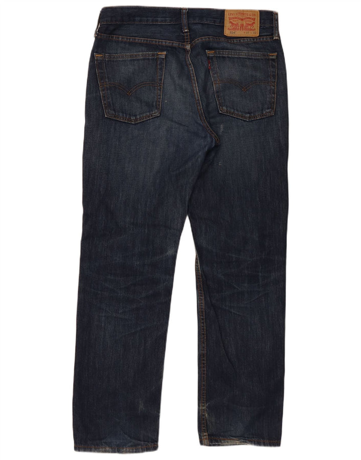 Levi's Jean 514 Straight Homme Bleu Marine W32 L30 Coton