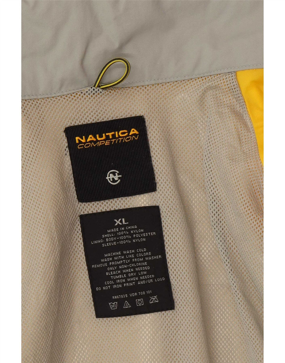 Nautica Veste de Pluie Homme UK 42 XL Nylon Jaune