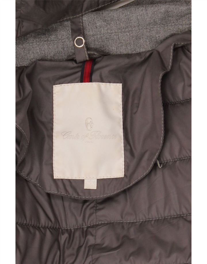 Conte of Florence Veste matelassée à capuche pour femme IT 42 Gris moyen
