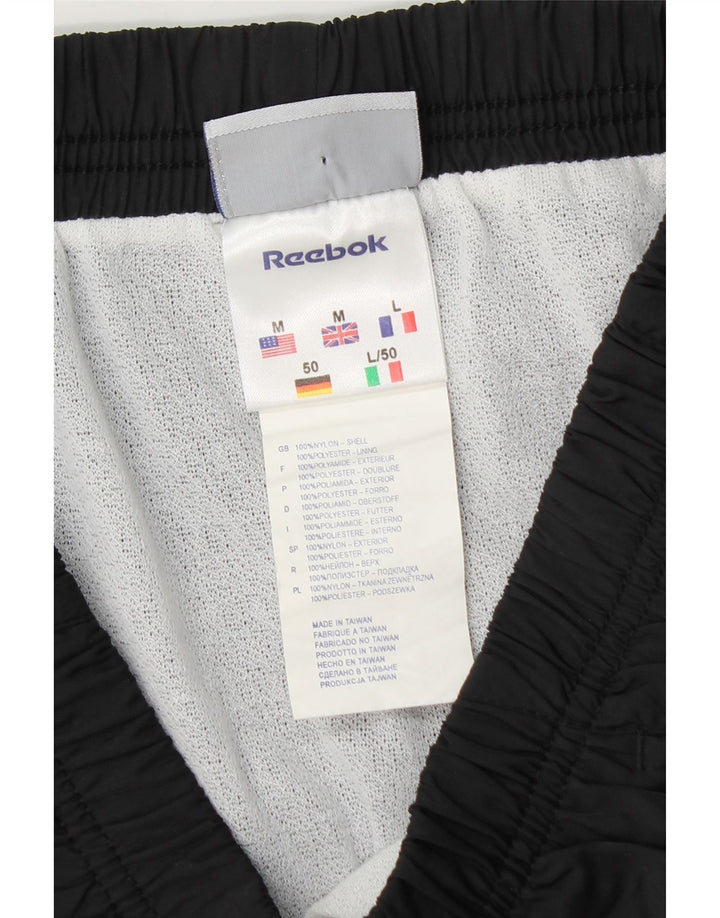 Reebok Short de Sport Homme Noir Moyen Nylon