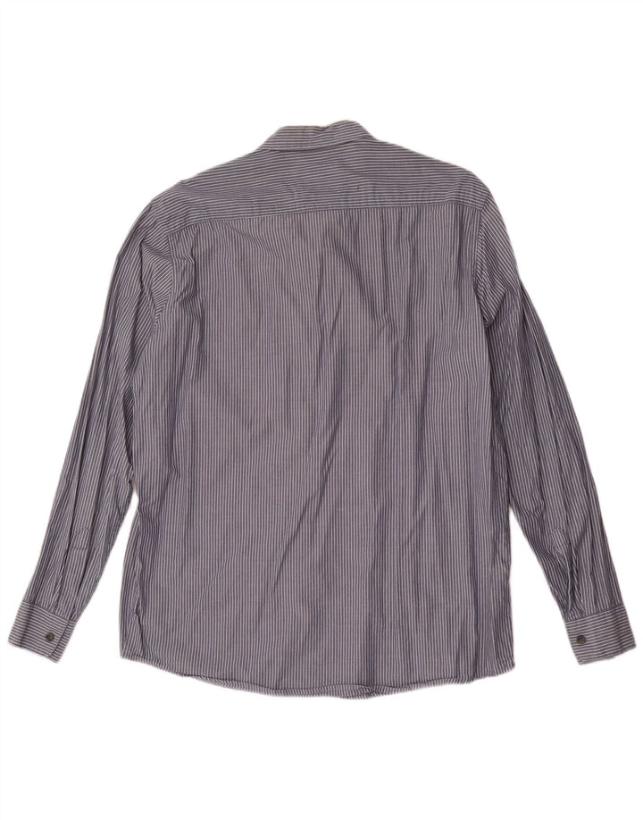 Wrangler Chemise Homme Large Bleu Marine en Coton à Rayures