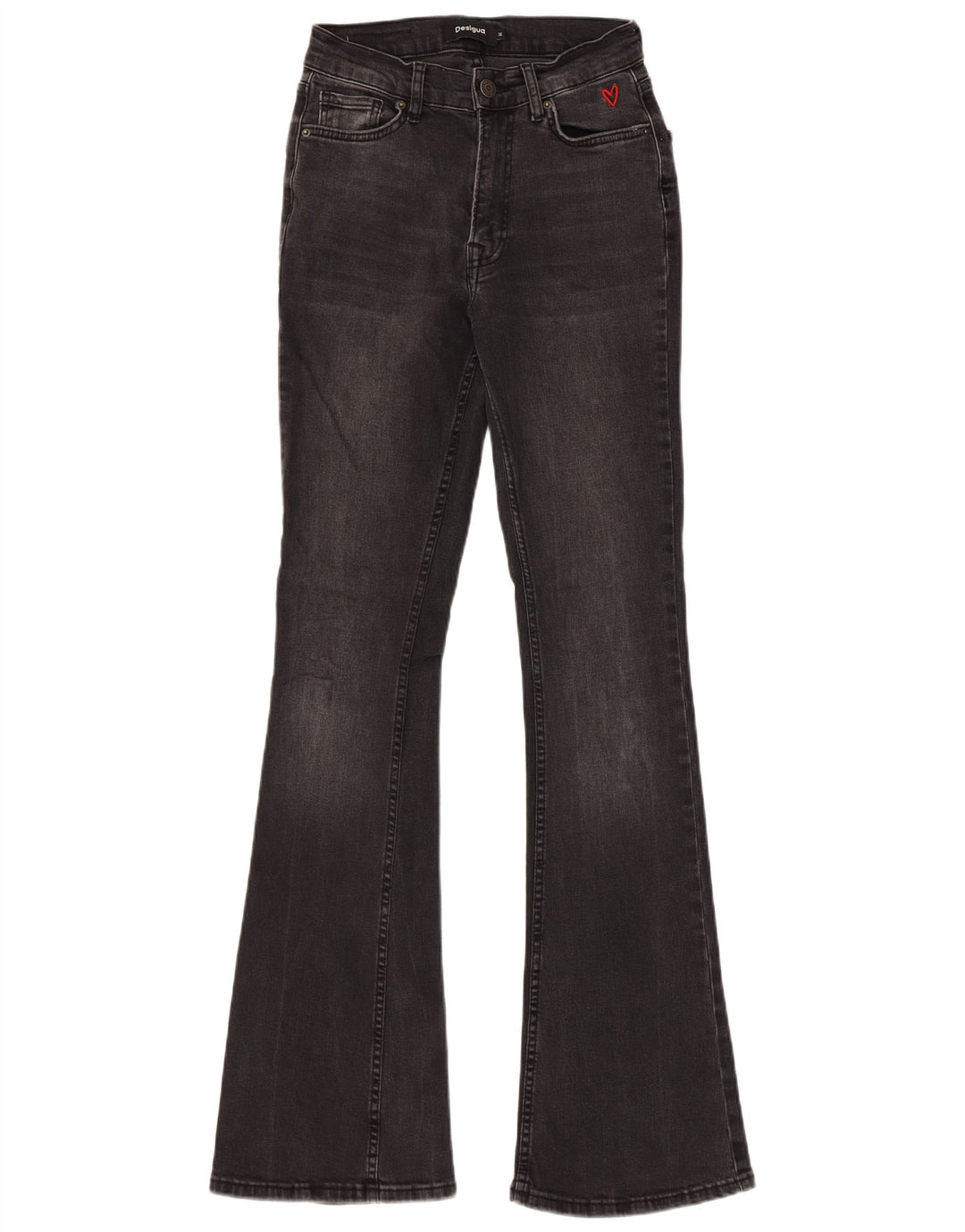 Desigual Jean évasé slim femme EU 36 Small W26 L33 coton noir