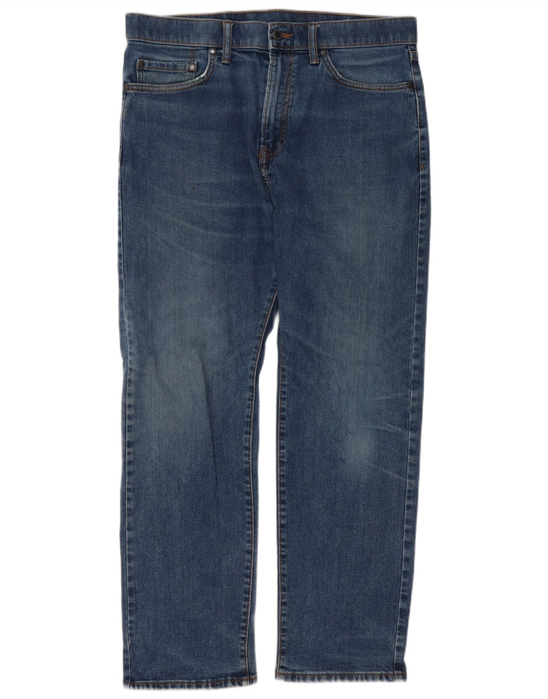 Zara Jeans Regular Droit Homme W34 L29 Bleu Coton