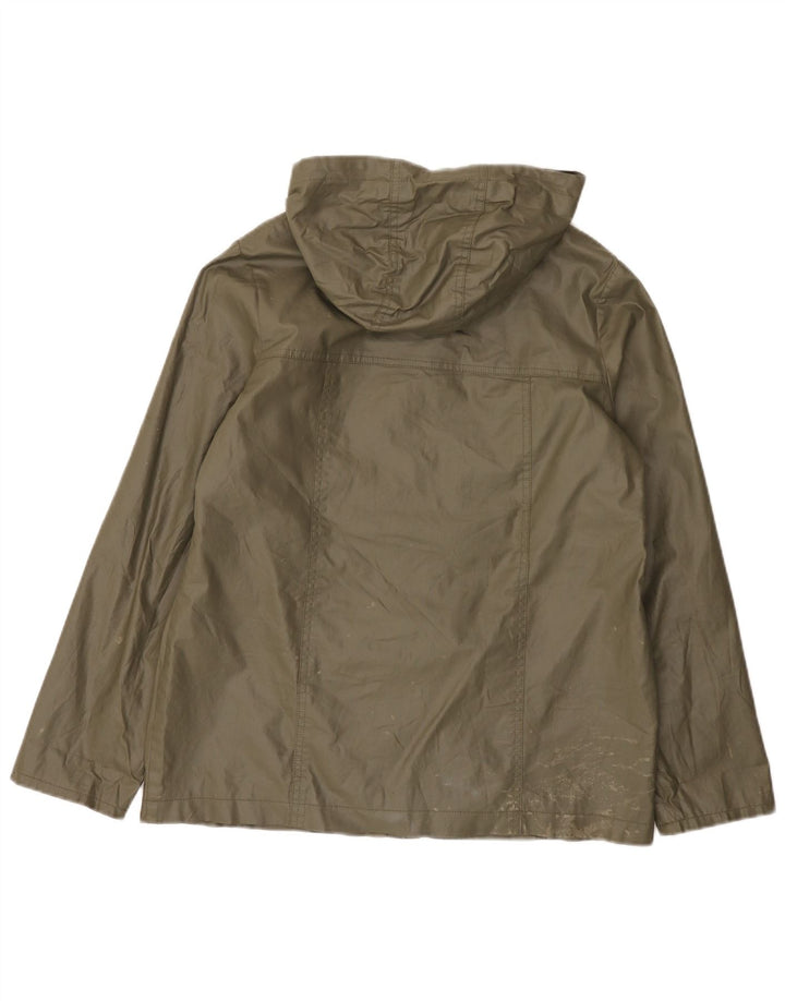 Marks & Spencer Veste cirée surdimensionnée à capuche pour femme UK 10 Small Vert