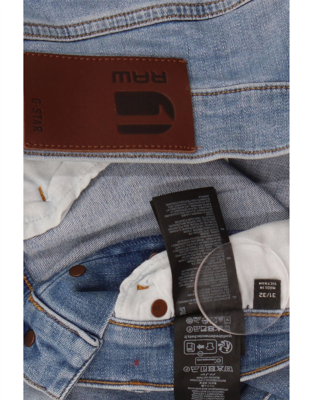 G-STAR Jean Slim 3301 Homme W31 L32 Bleu Coton