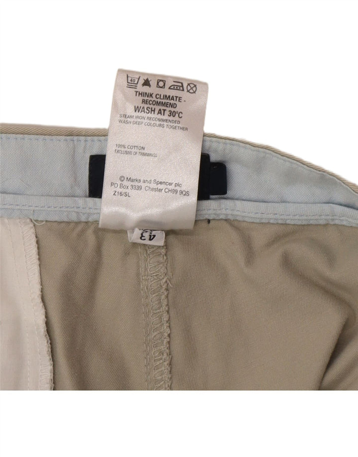 Marks & Spencer Pantalon Chino Droit Blue Harbor Femme W42 L33 Gris