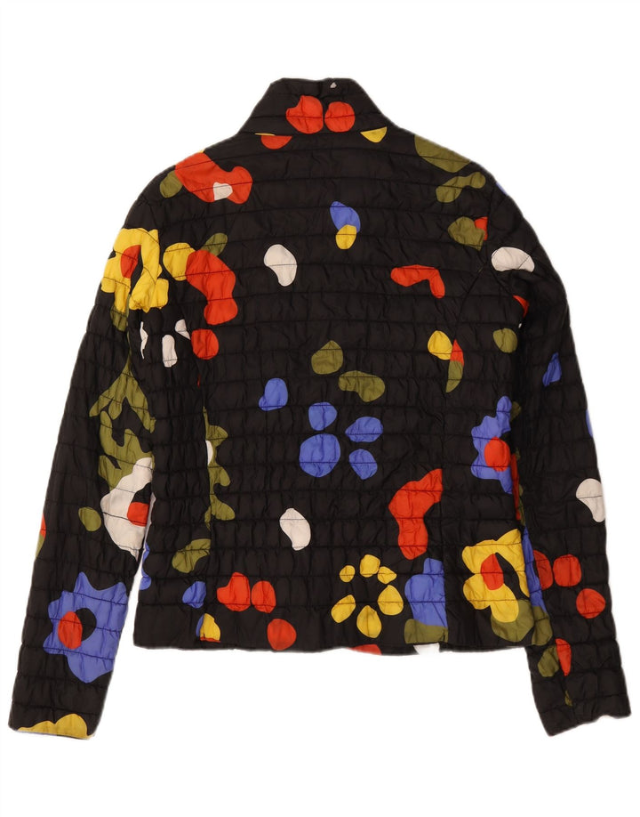 K-Way Veste matelassée pour femme UK 14 Grand Noir Floral
