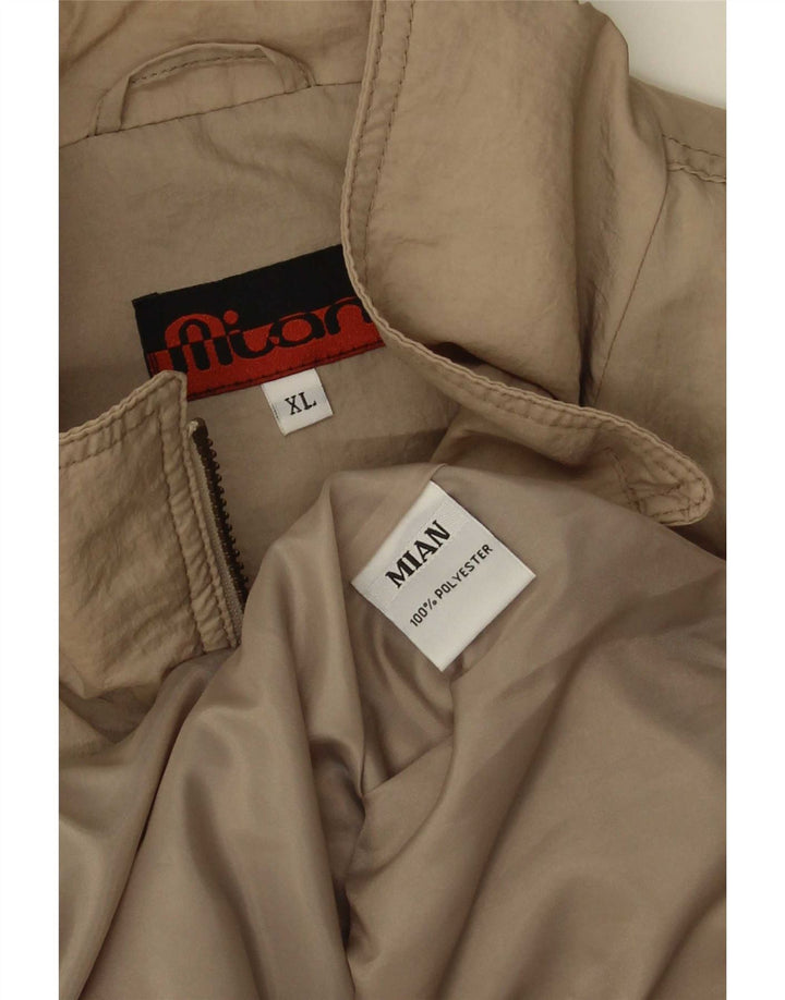 Veste Bomber Homme Vintage UK 42 XL Beige Polyester