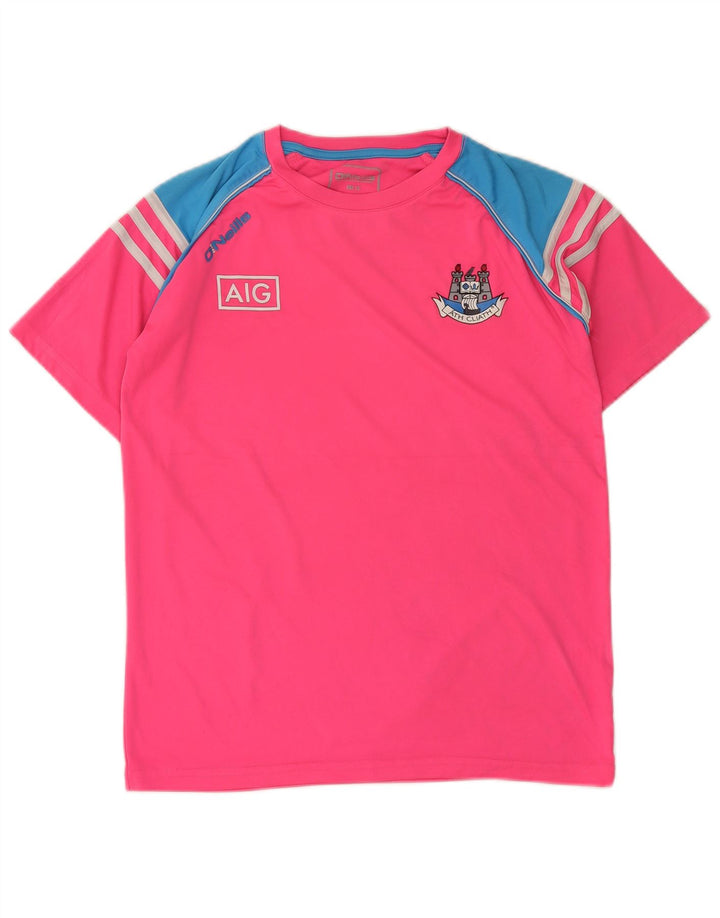 O'NEILL Boys Graphic T-Shirt Top 12-13 Years Pink Colourblock Polyester