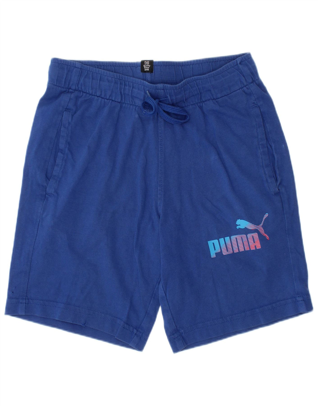 PUMA Short de sport garçon 7-8 ans Bleu