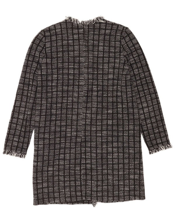 Zara Manteau surdimensionné pour femme UK 10 Petit carreaux gris