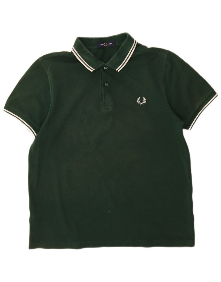 Fred Perry Polo Homme Vert Moyen Coton