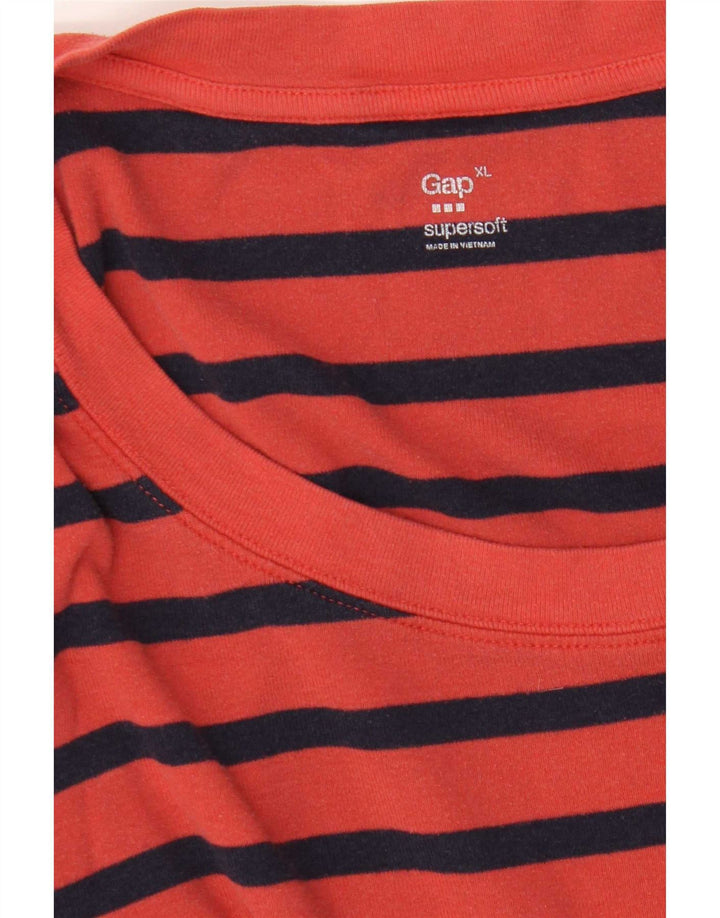 Gap Haut Femme Manches Longues UK 18 XL Rouge Rayé