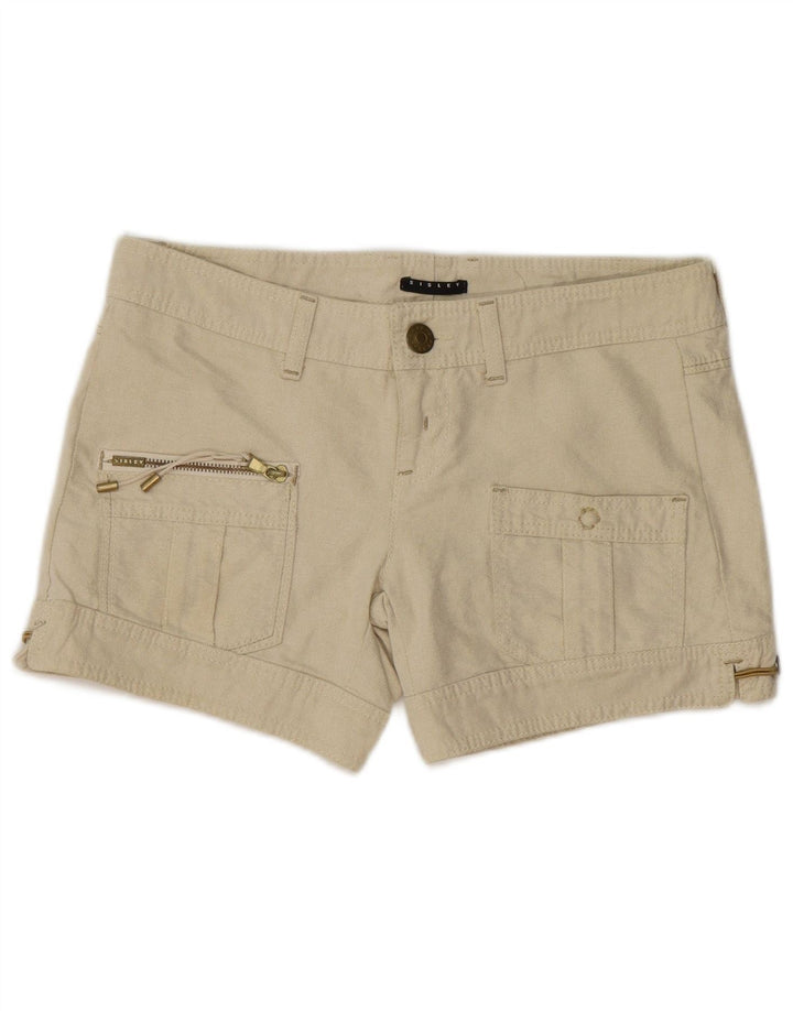 SISLEY Womens Denim Shorts IT 42 Medium W30 Green Cotton