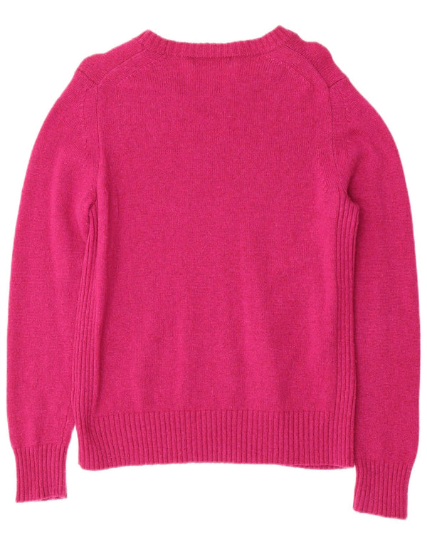 Marks & Spencer Pull col bateau pour femme UK 14 Large laine d'agneau rose
