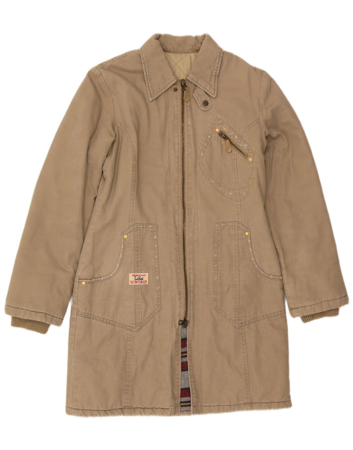 Lois Manteau coupe-vent pour femme UK 10 Petit coton beige