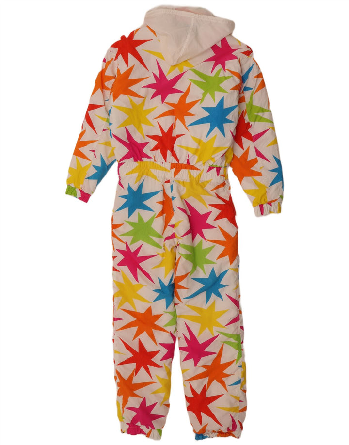 Enrico Coveri Combinaison de ski à motif abstrait pour femme UK 8 Small Multicolore