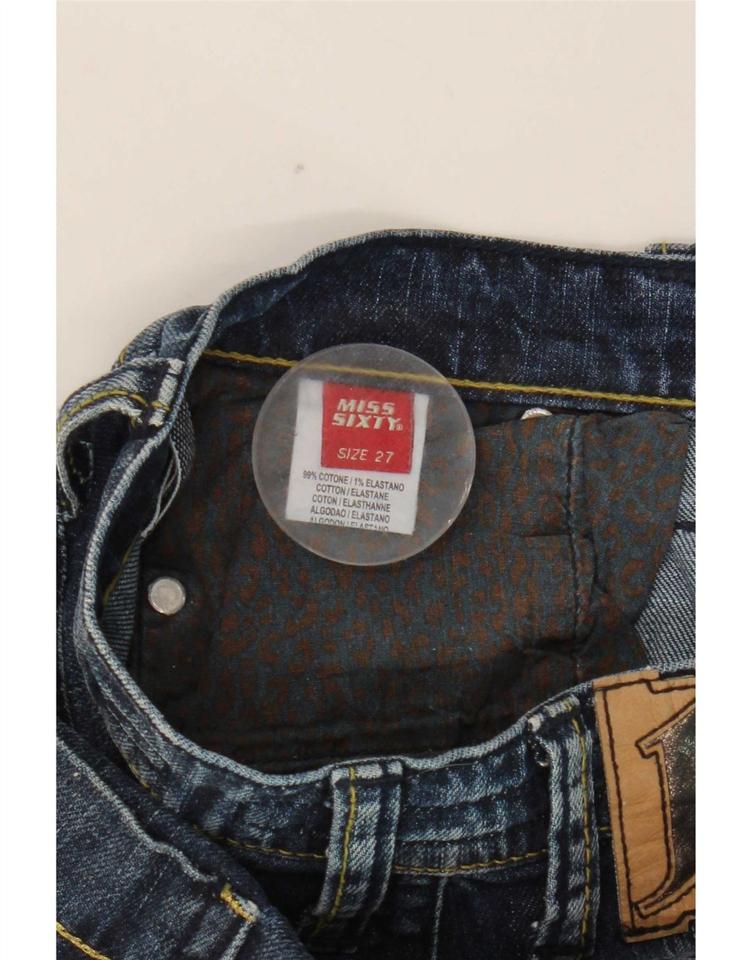 Miss Sixty Jean Slim Femme W27 L30 Bleu Coton