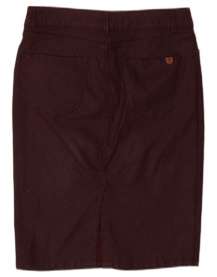 Massimo Dutti Jupe crayon femme W28 coton bordeaux moyen