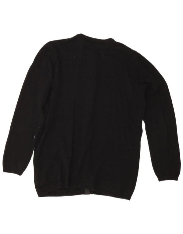 Marks & Spencer Pull cardigan pour femme UK 14 Large laine d'agneau noire