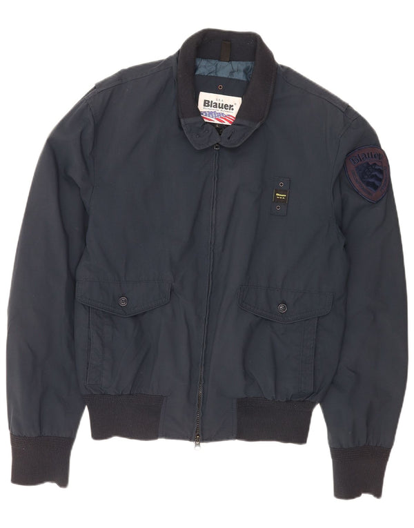 Blauer Veste Bomber Homme UK 40 Large Bleu Marine Nylon