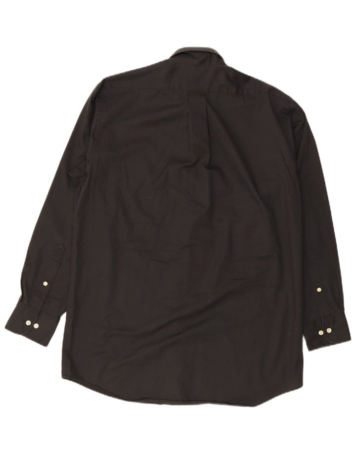 Chaps Chemise Homme Taille 15 1/2 Coton Noir Moyen