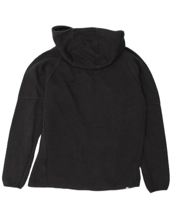 Puma Pull à capuche zippé graphique pour hommes, grand coton noir