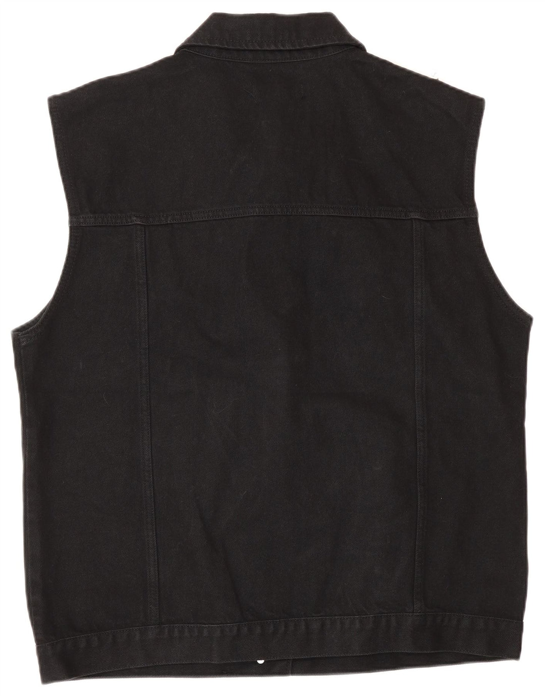 Oasis Gilet en jean pour femme UK 16 Large Noir Coton