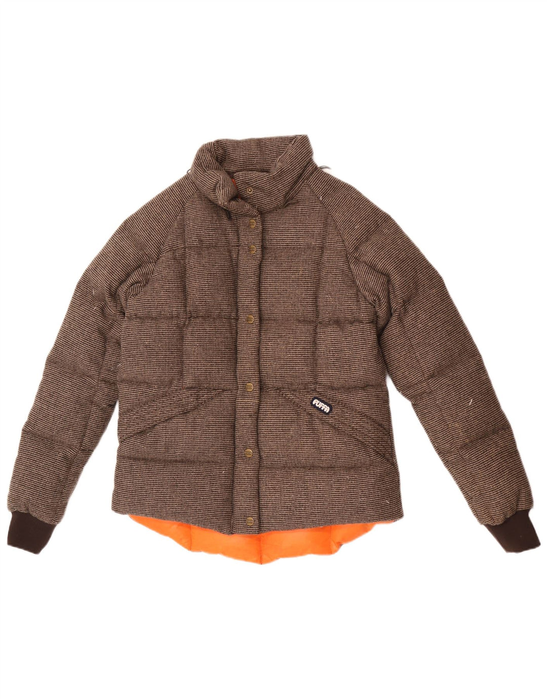 Puffa Veste matelassée pour femme UK 12 Marron moyen à carreaux