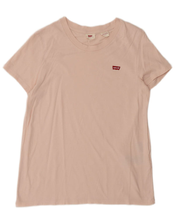 Levi's T-Shirt Femme UK 10 Petit Rose Coton