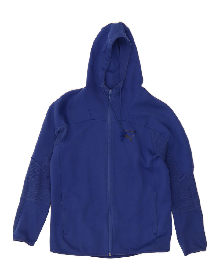 PUMA Mens Zip Hoodie Sweater Small Blue Cotton Vintage Puma and Second-Hand Puma from Messina Hembry 