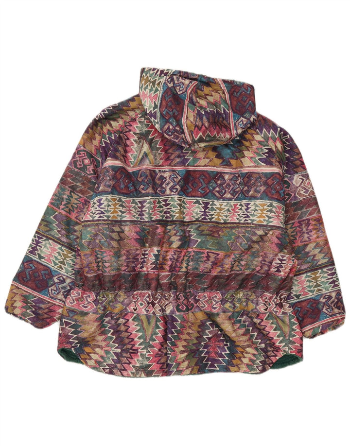 Crazy Idea Veste coupe-vent à capuche pour femme UK 14 Medium Multicolore
