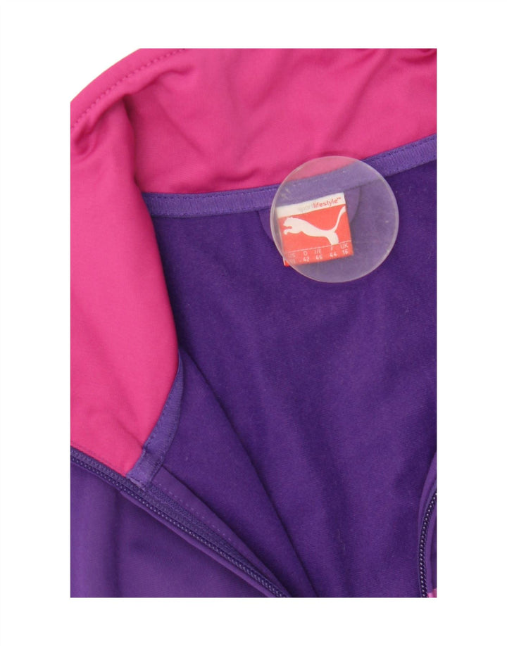 Puma Veste de survêtement graphique pour femme UK 16 Large Violet