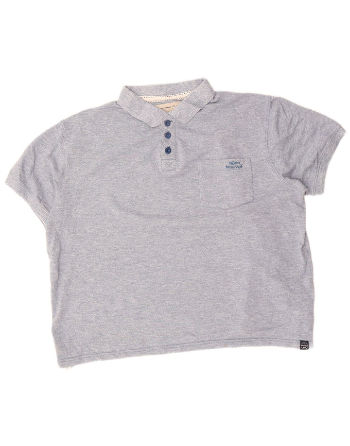 WEIRD FISH Polo Homme 2XL Bleu Coton