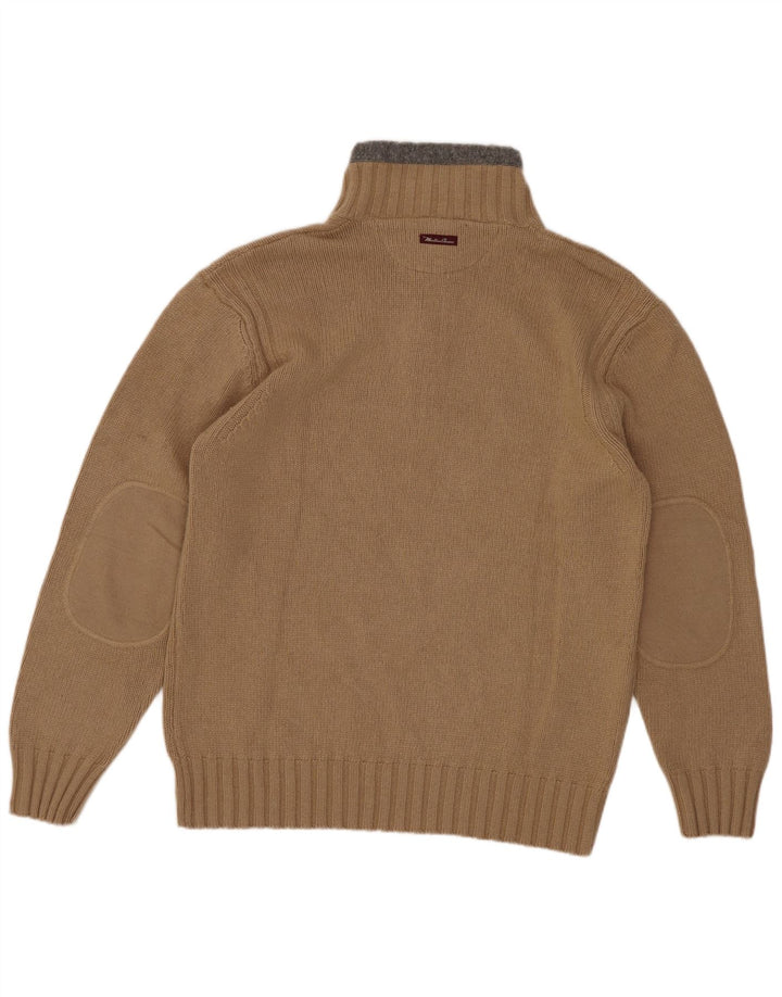 Marlboro Classics Pull Col Zippé Homme Beige Moyen