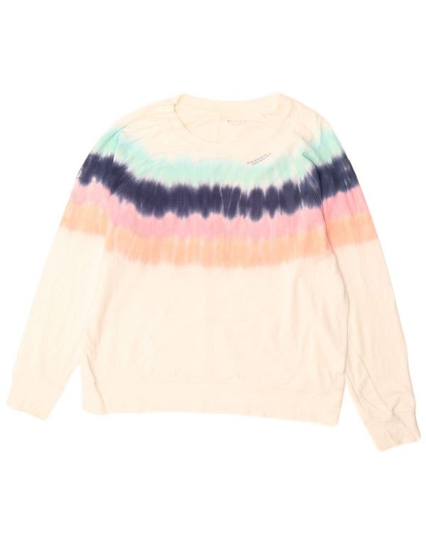 ATHLETA Sweat-shirt pour femme UK 16 Grand coton tie-dye multicolore