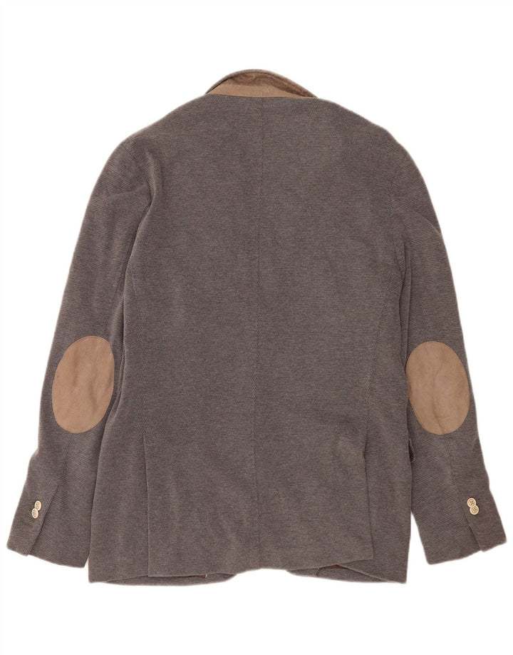 Massimo Dutti Veste Blazer 2 Boutons Homme EU 52 Grand Coton Gris