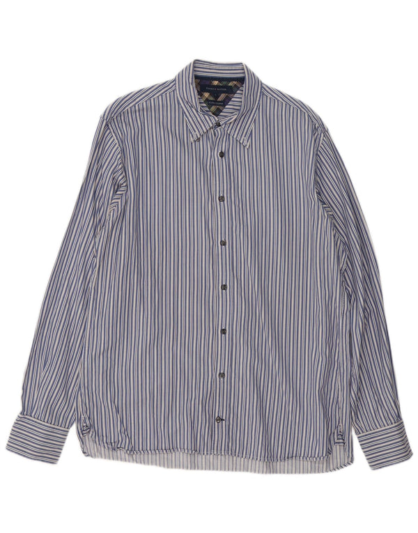 Tommy Hilfiger Chemise Homme Large Bleu Rayé Coton