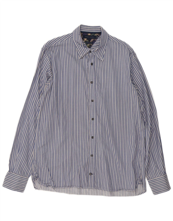 Tommy Hilfiger Chemise Homme Large Bleu Rayé Coton