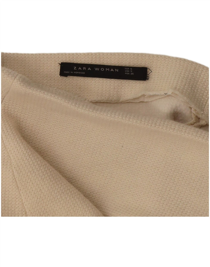 Zara Femme Jupe trapèze en tricot Small W26 Beige