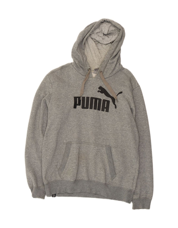 Puma Pull à Capuche Graphique Homme Gris Moyen Coton