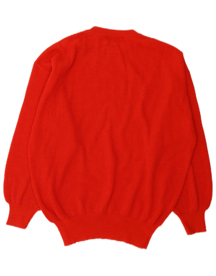 Les Copains Pull ras du cou pour femme UK 16 Large Rouge Laine