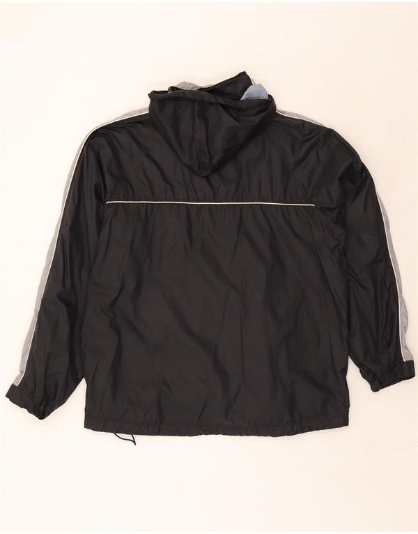 Nike Veste de pluie à capuche pour homme UK 45/47 XL Noir Colorblock Nylon