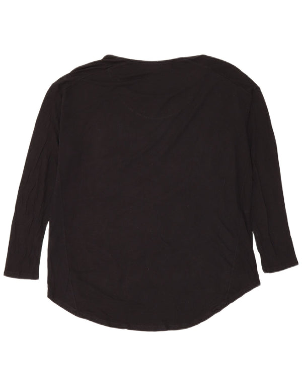 Desigual Haut à motif abstrait pour femme à manches longues UK 20 2XL Noir Moderne