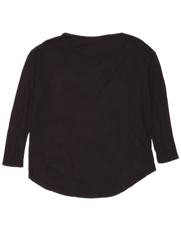 Desigual Haut à motif abstrait pour femme à manches longues UK 20 2XL Noir Moderne